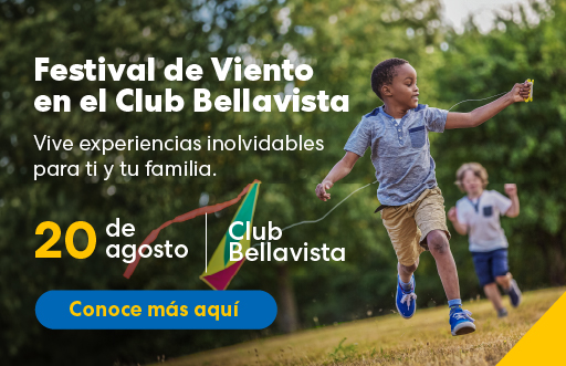 Niños volando cometa en el festival del viendo en el club bellavista