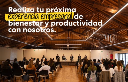 Imagen informativa sobre los espacios para encuentros empresariales en Club la Colina.